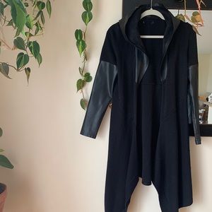Blank NYC Hooded Pleather Duster